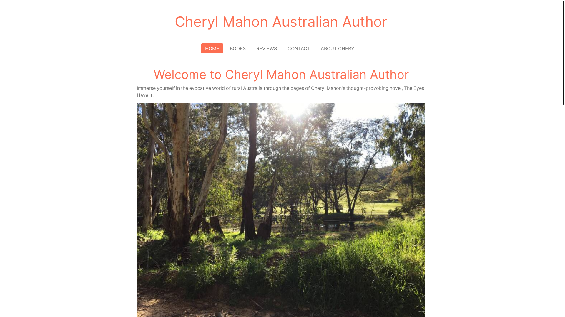 website screenshot of https://cherylmahonaustralianauthor.com/