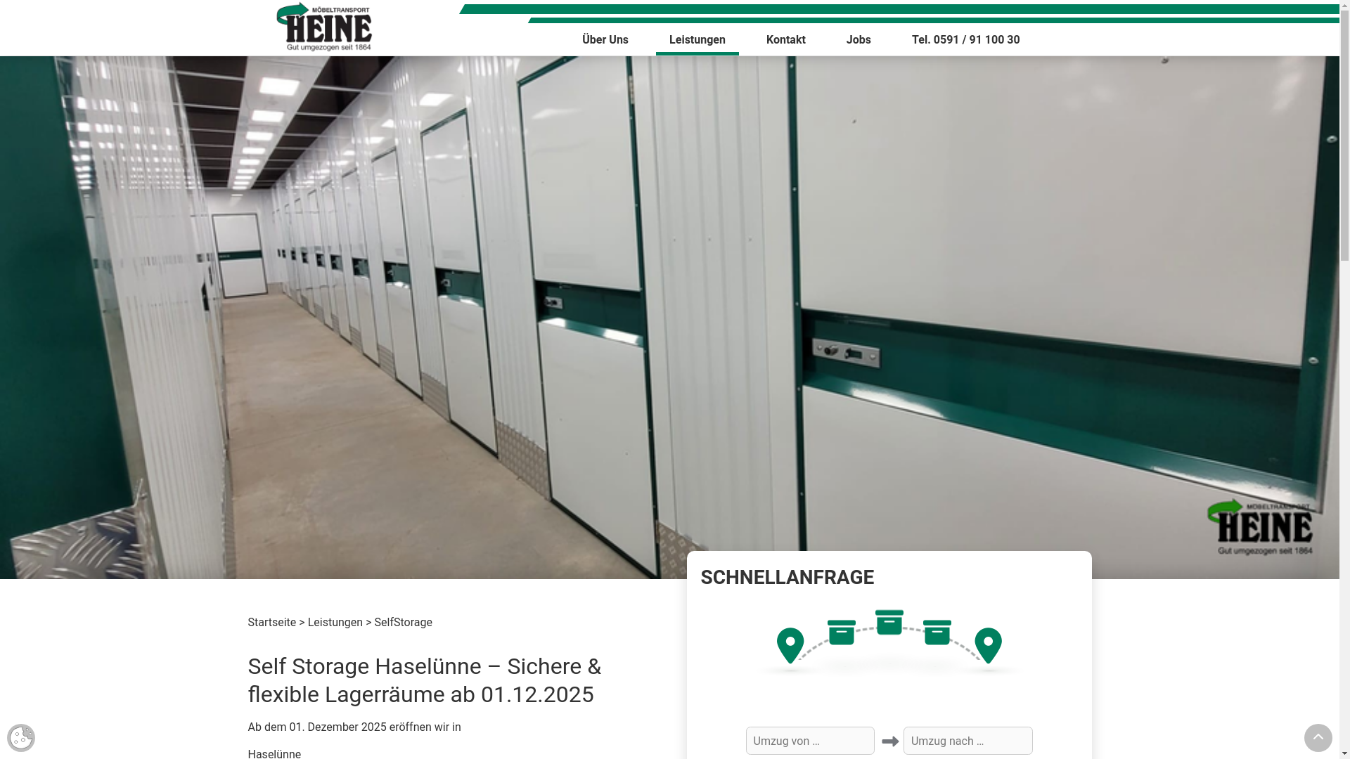 website screenshot of https://xn--self-storage-haselnne-qic.de/