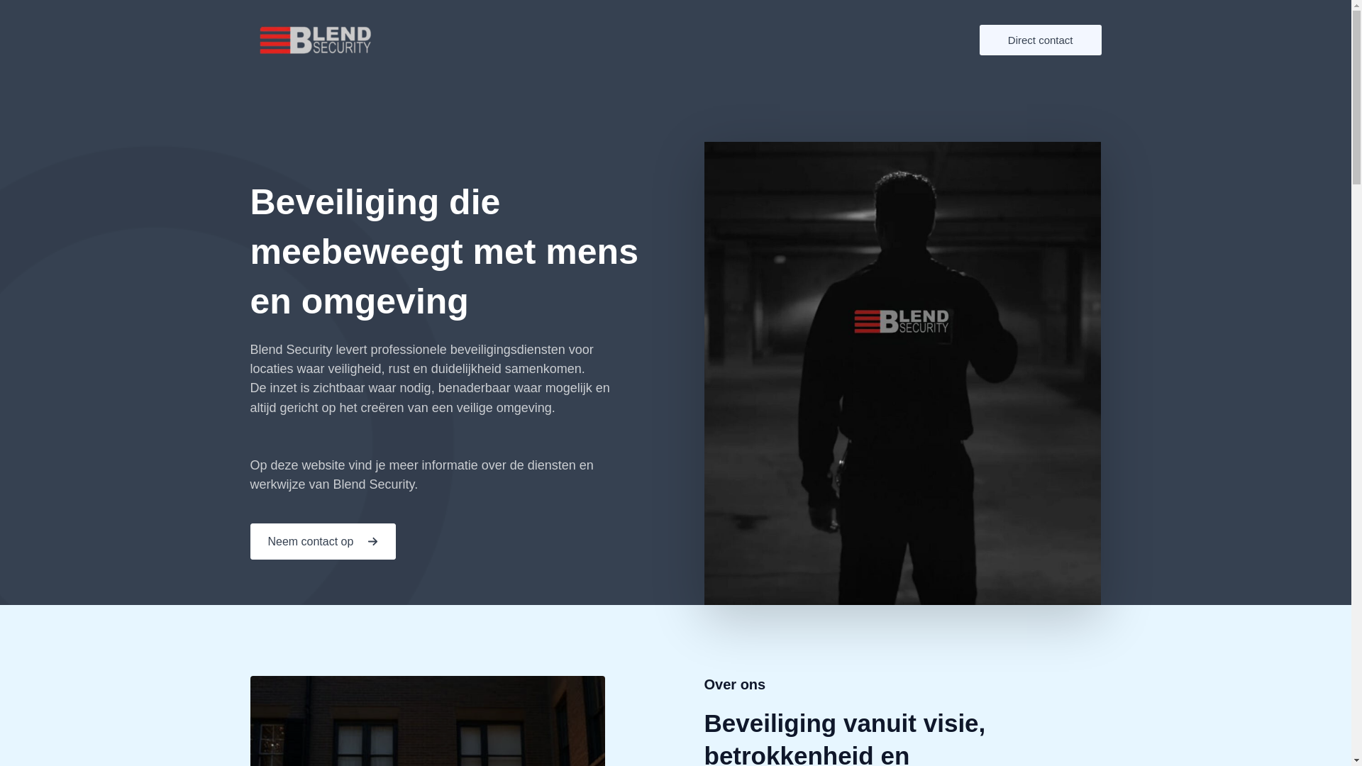 website screenshot of https://blendsecurity.nl/