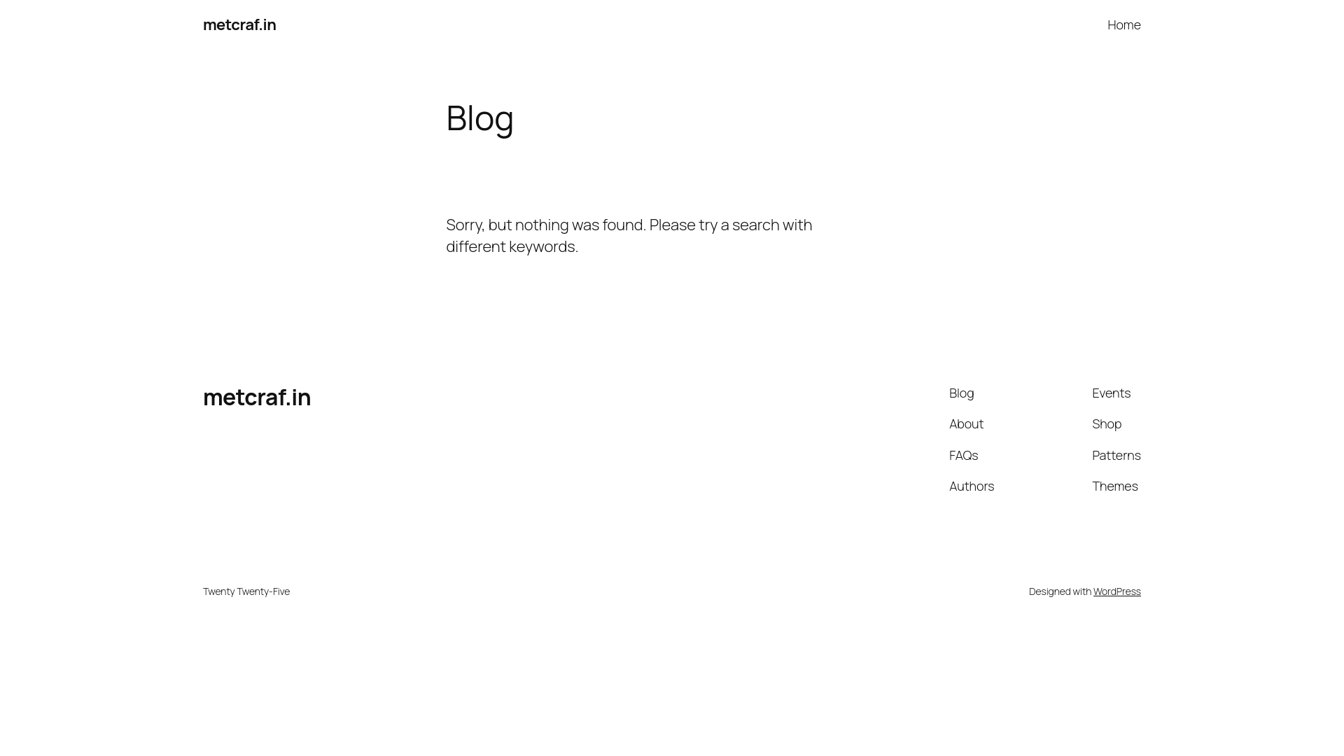 website screenshot of https://metcraf.in/