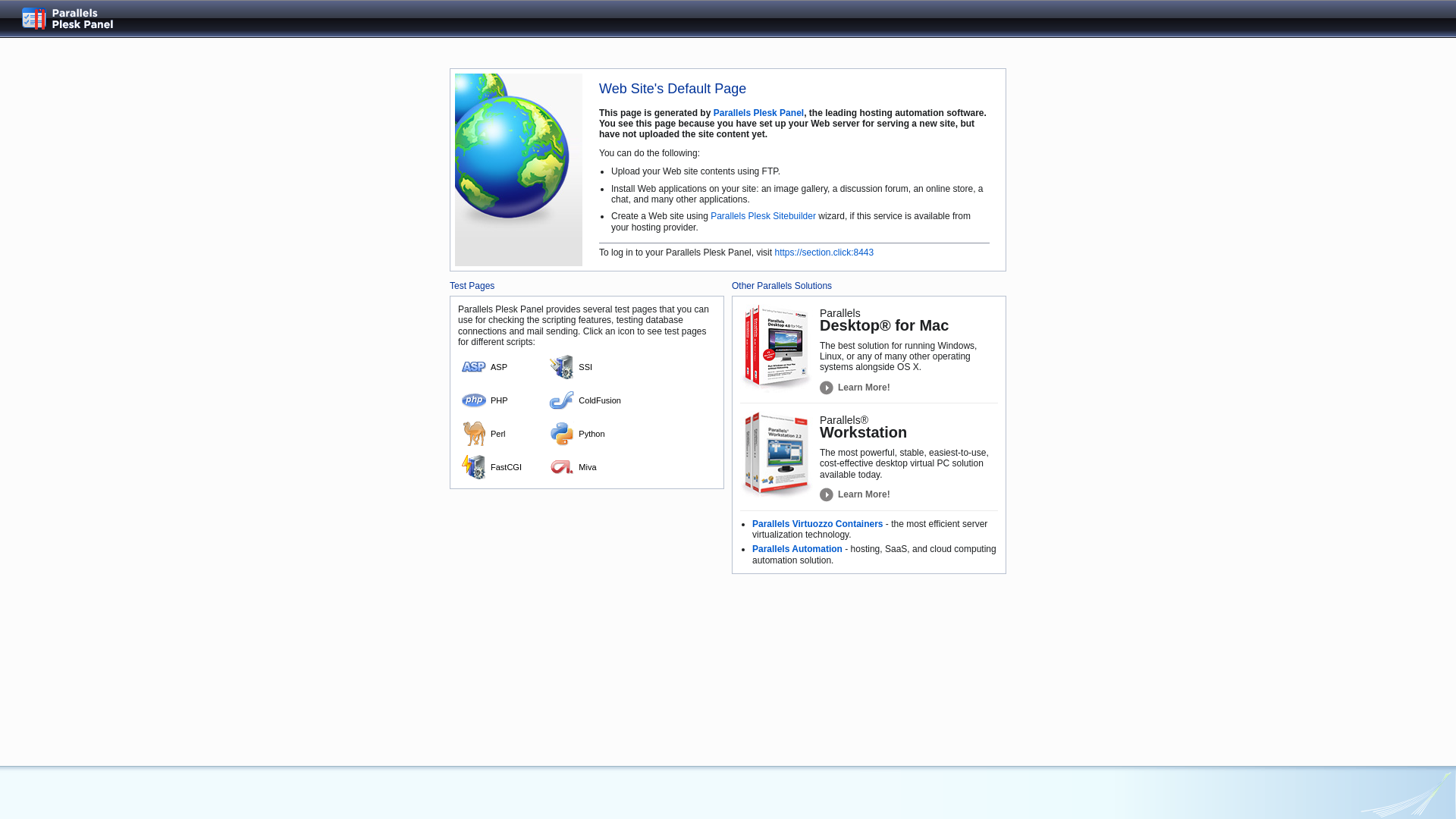 website screenshot of https://section.click/