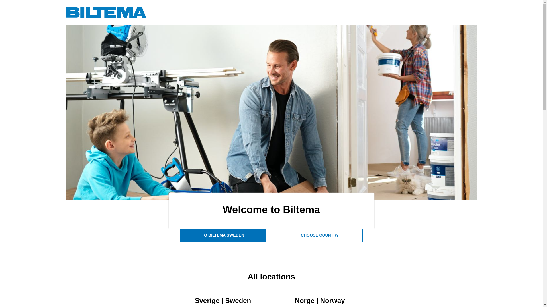 website screenshot of https://biltema.ax/