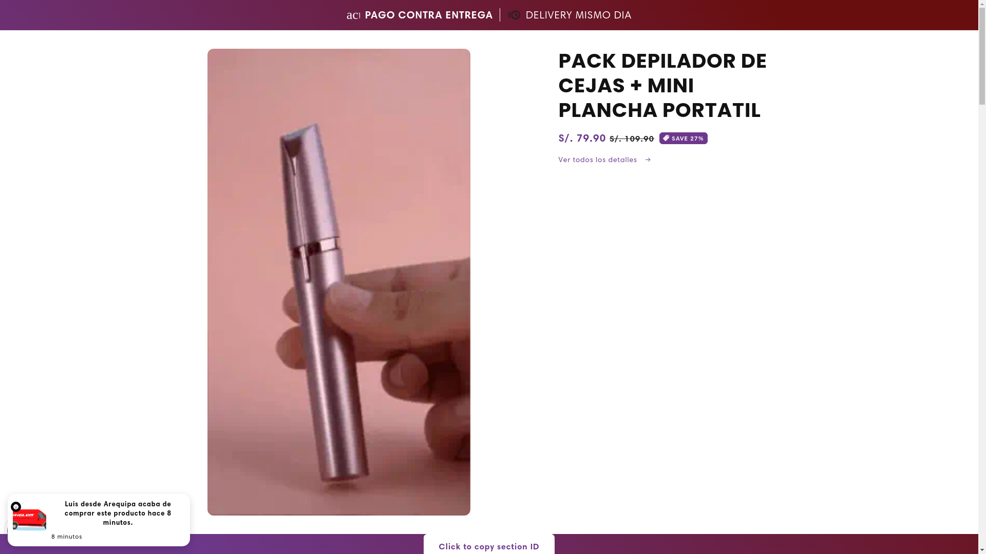 website screenshot of https://corporaciondocari.shop/