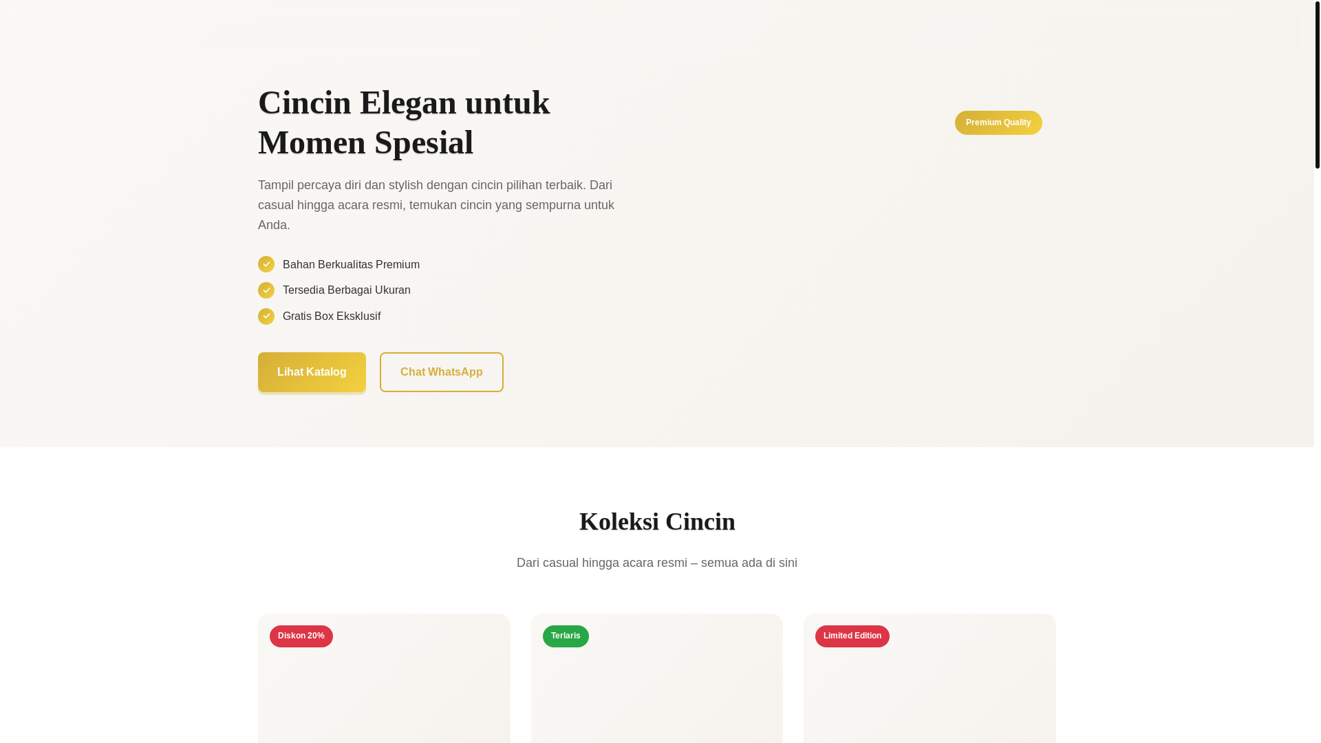 website screenshot of https://cincinelegan.pages.dev/