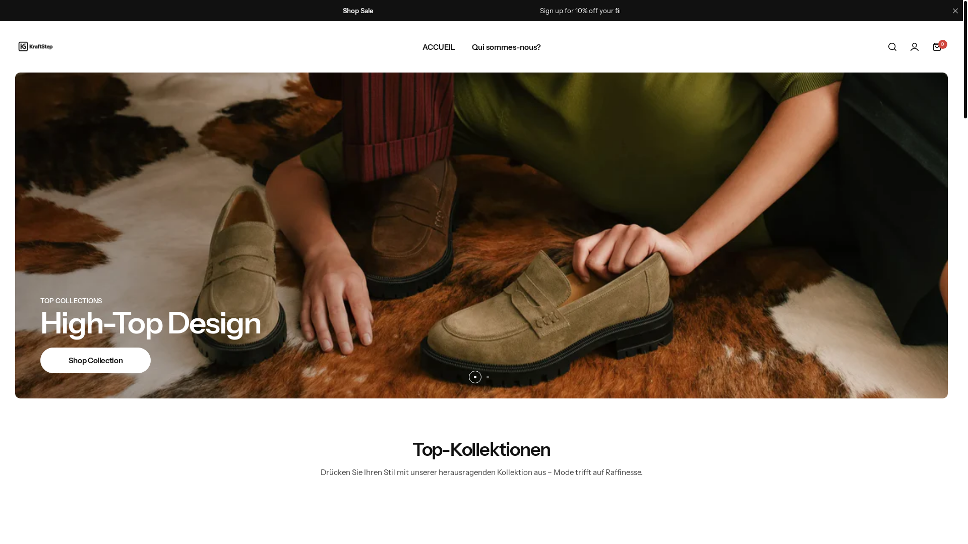 website screenshot of https://kraftsteppsde.store/