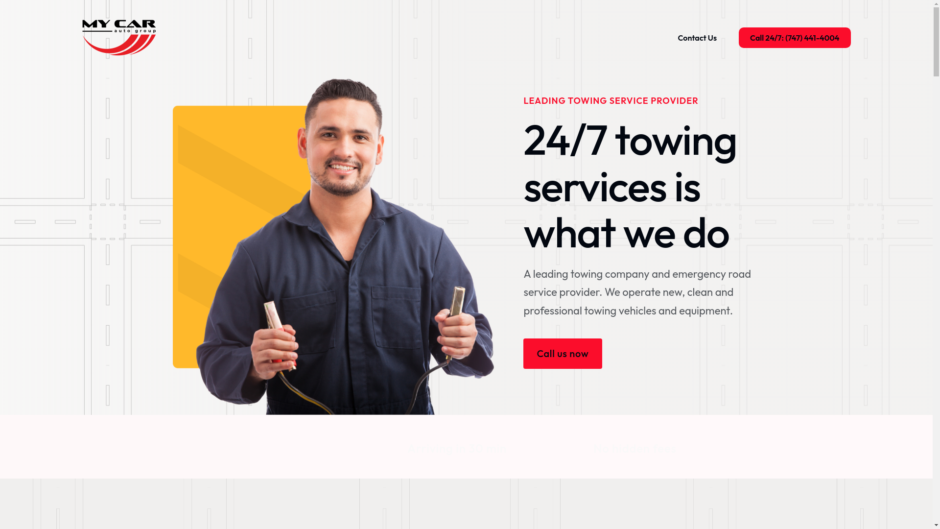 website screenshot of https://mycartowing24.com/