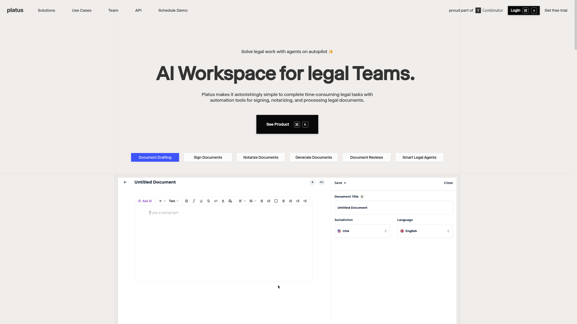 website screenshot of https://platussystem.com/