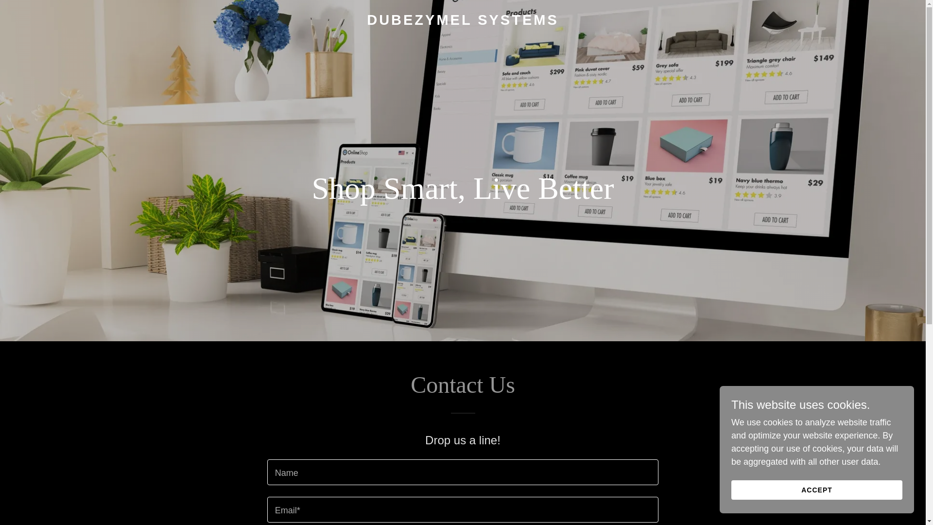 website screenshot of https://dubezymel.com/