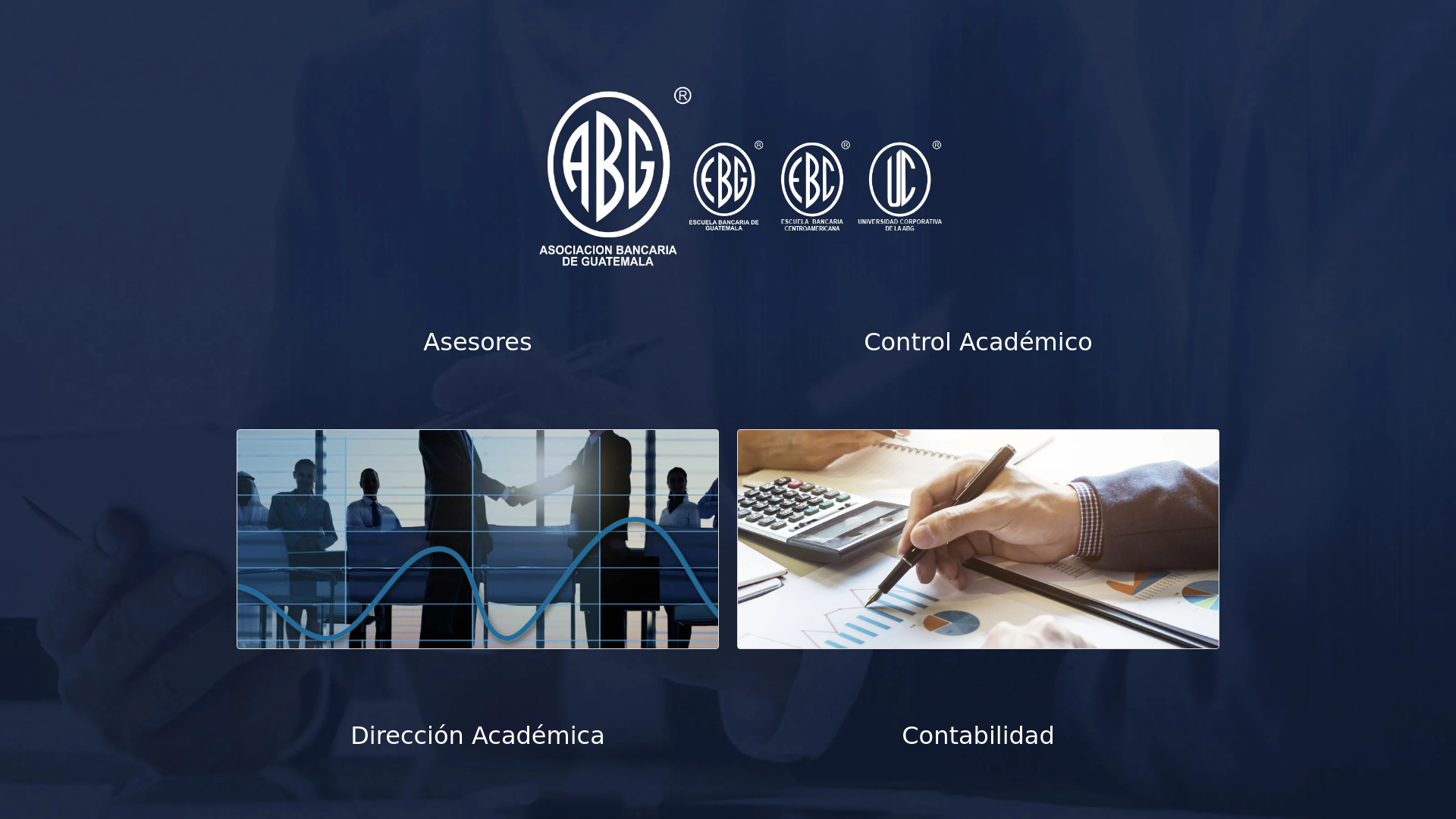 website screenshot of https://escuelabancaria.gt/