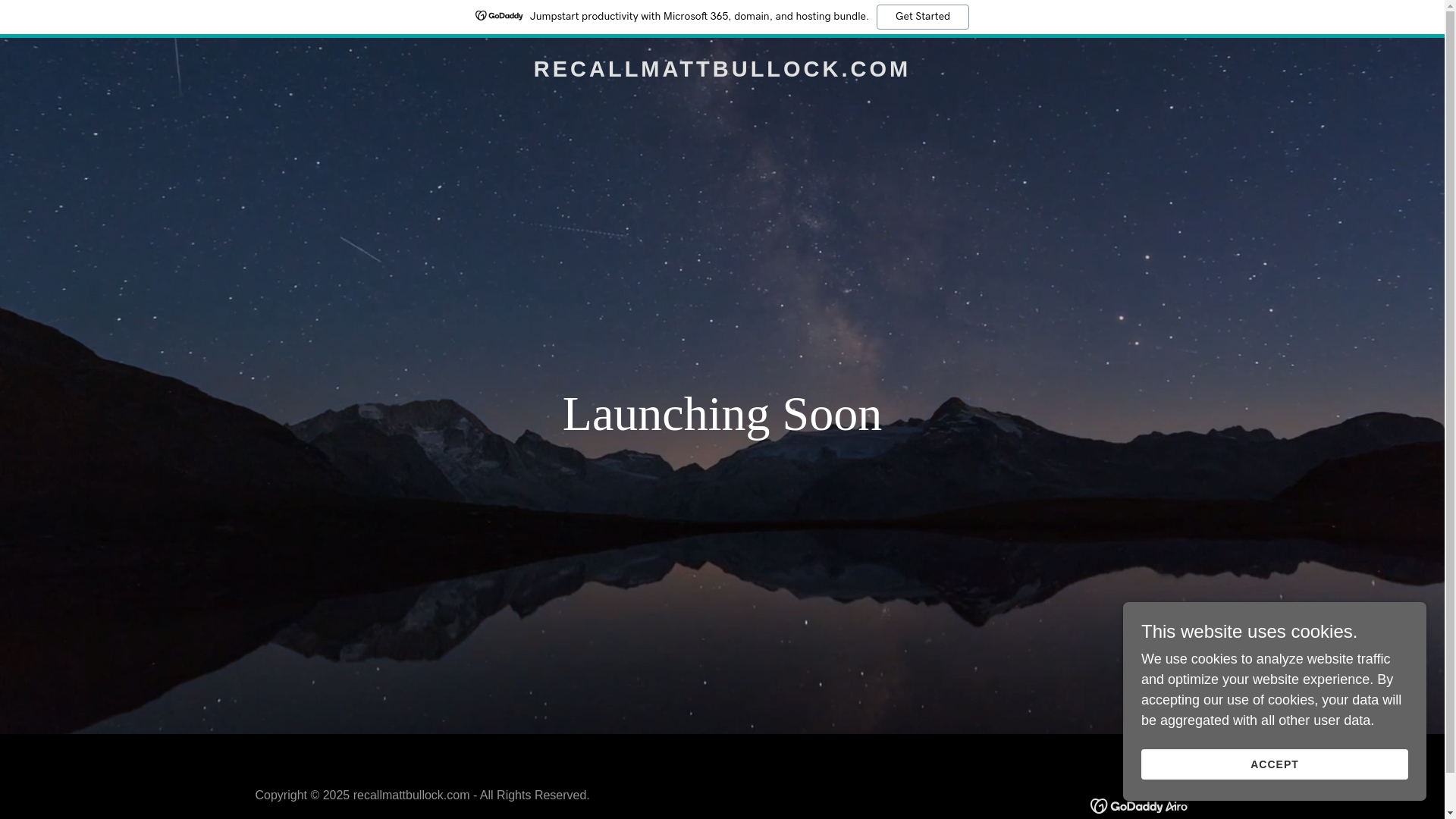 website screenshot of https://recallmattbullock.com/