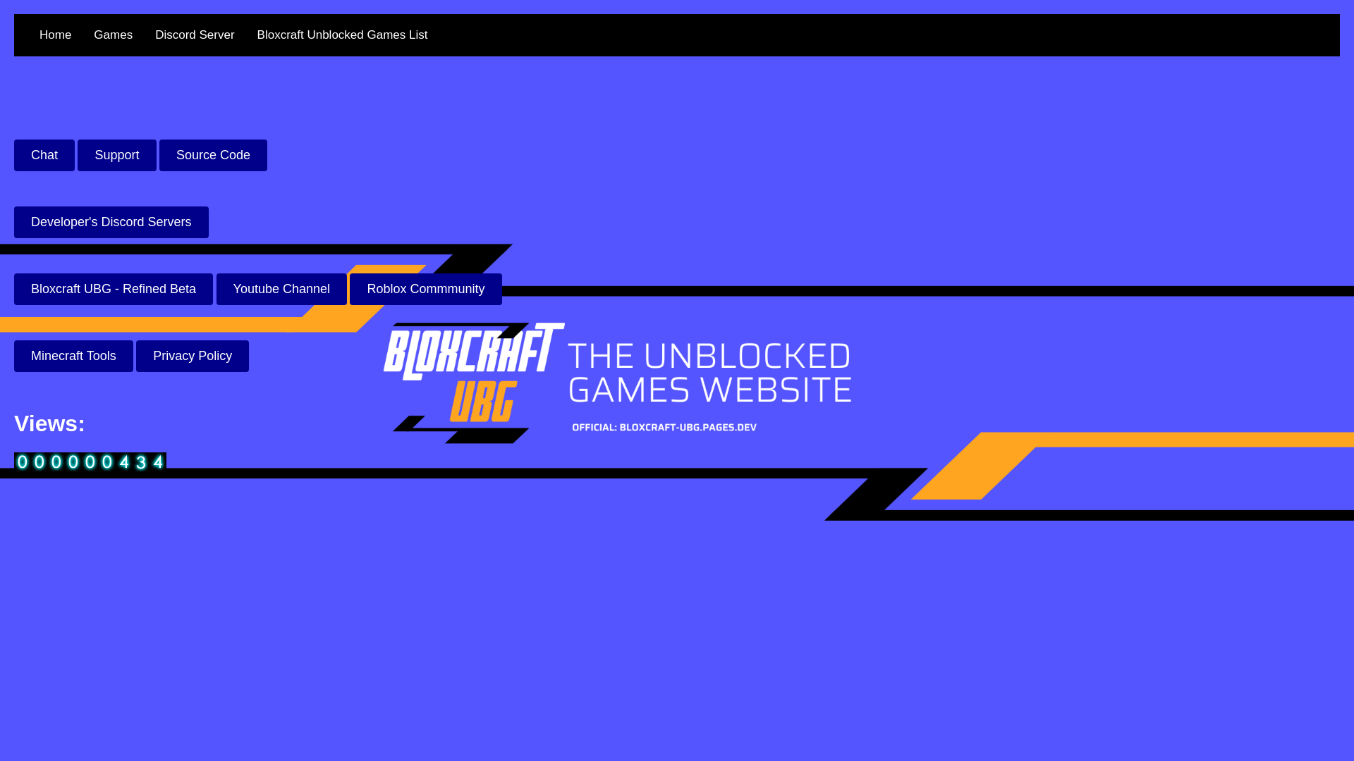 website screenshot of https://the-gameverse-bloxcraft-ugb.pages.dev/