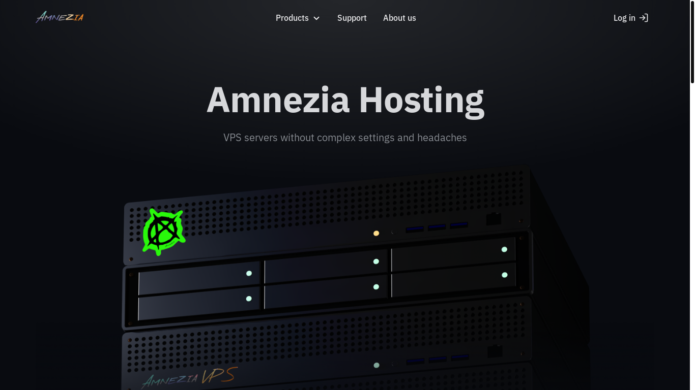 website screenshot of https://amnezia-host.pages.dev/