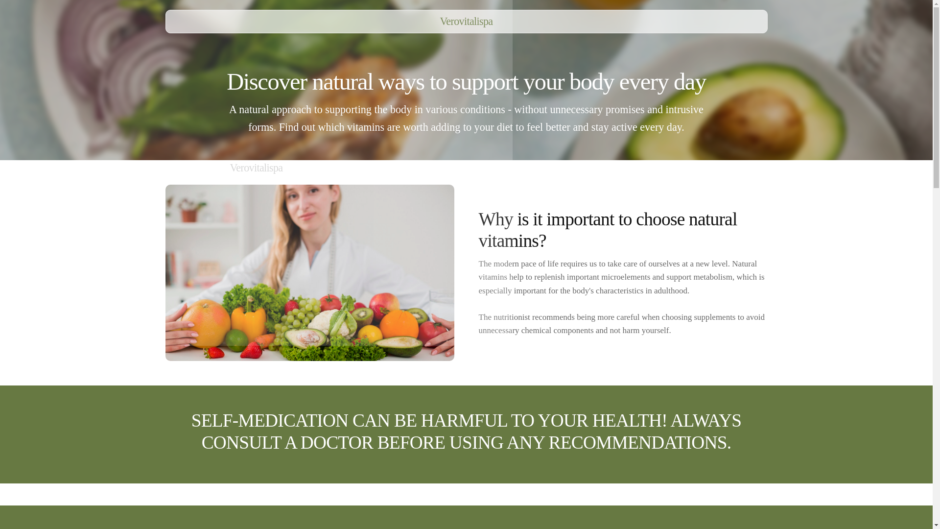 website screenshot of https://verovitalispa.info/