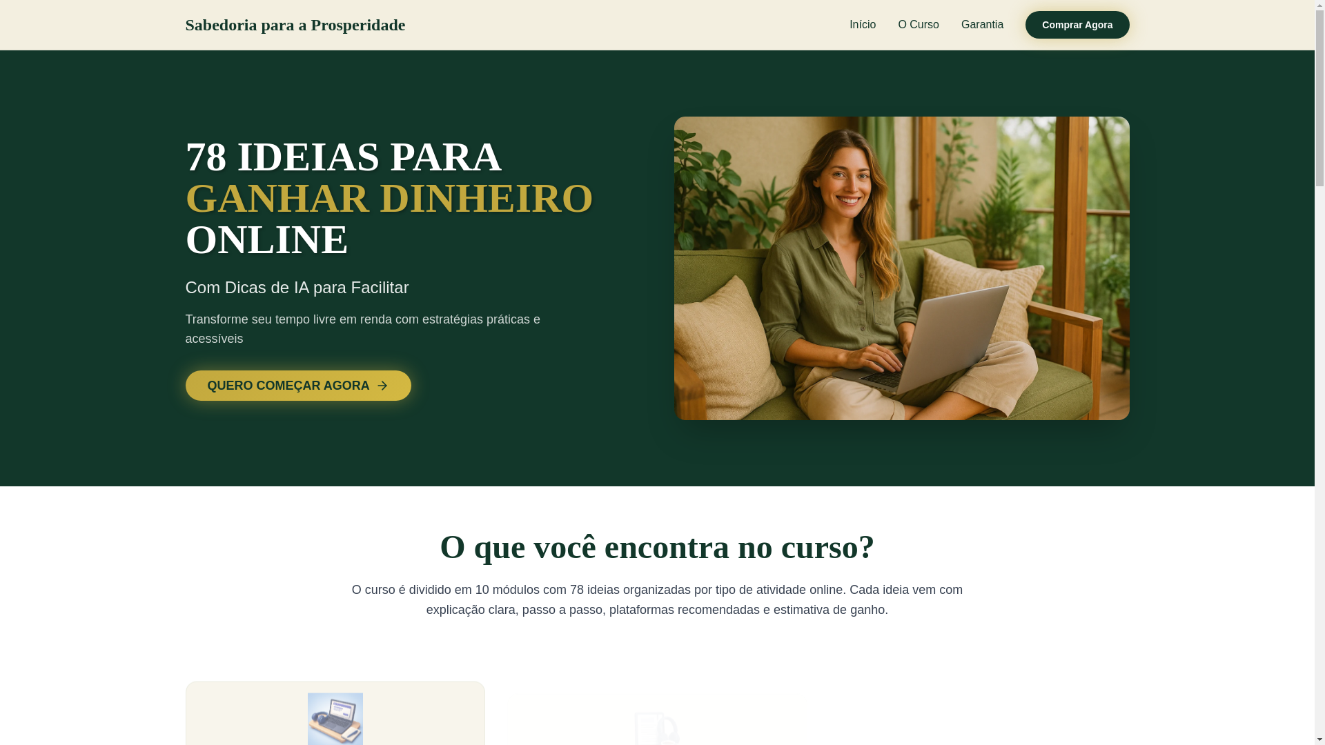 website screenshot of https://78formasdeganhardinheiro.com.br/