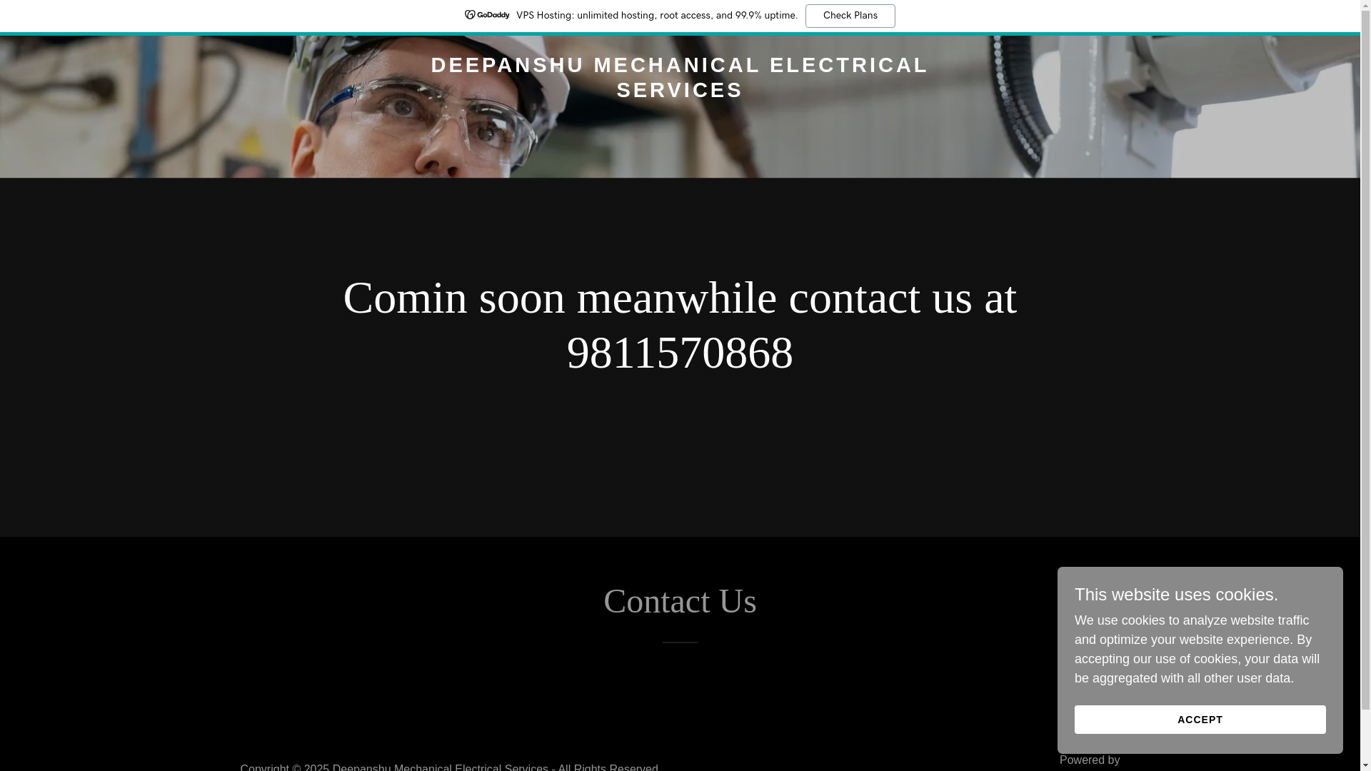 website screenshot of https://deepanshumechanicalelectricalservices.com/