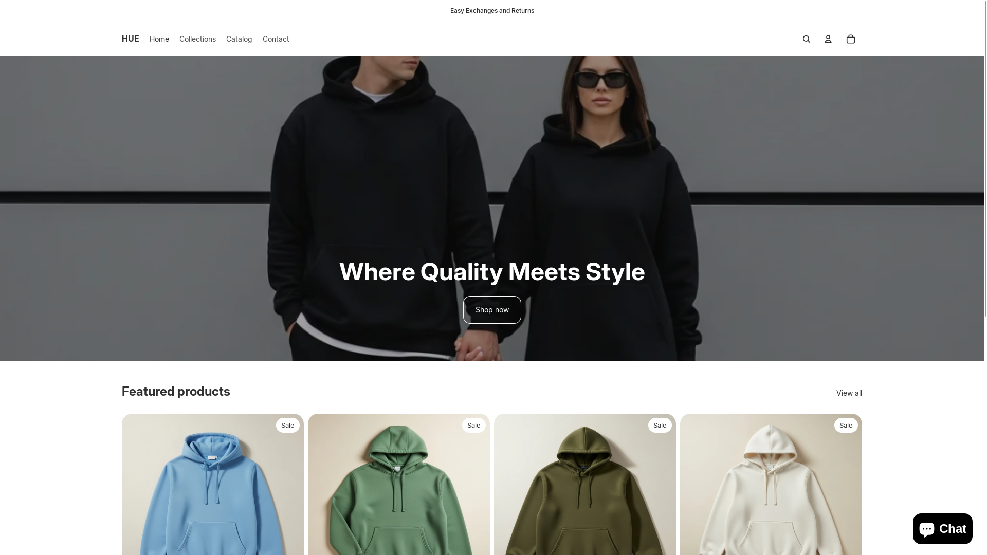 website screenshot of https://huepakistan.store/