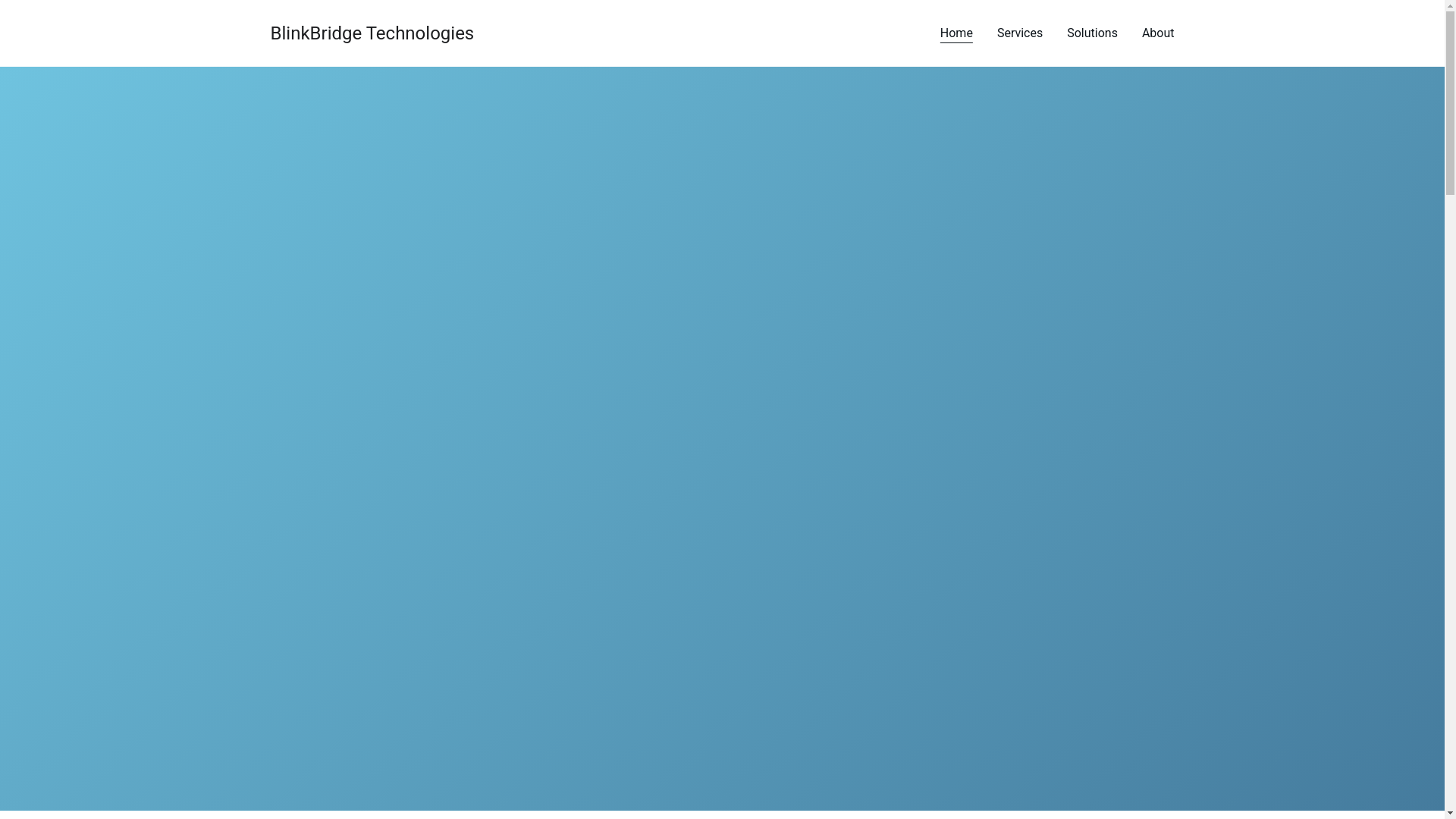 website screenshot of https://blinkbridgetechnologies.com/