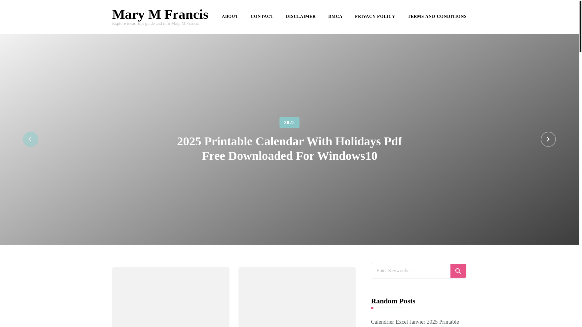 website screenshot of https://marymfrancisn.pages.dev/