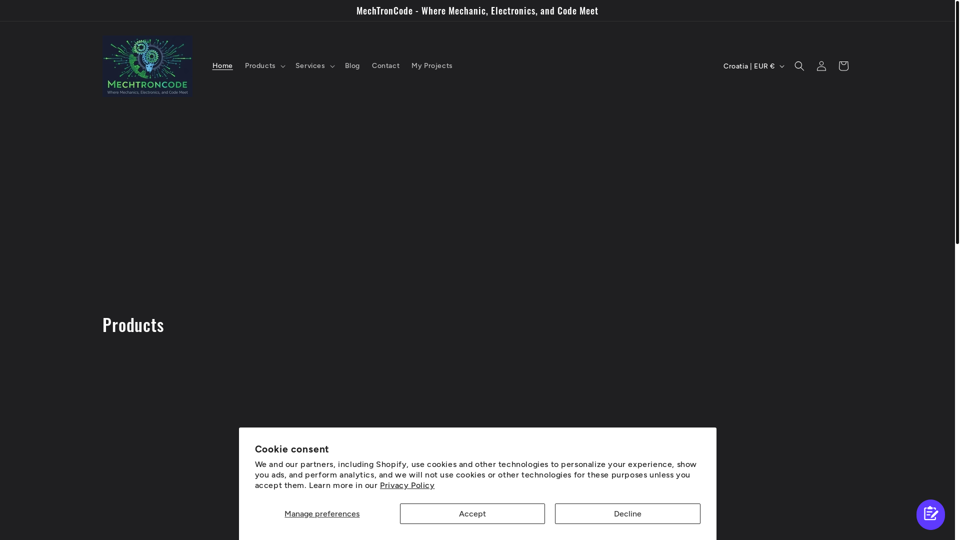 website screenshot of https://mechtroncode.com/