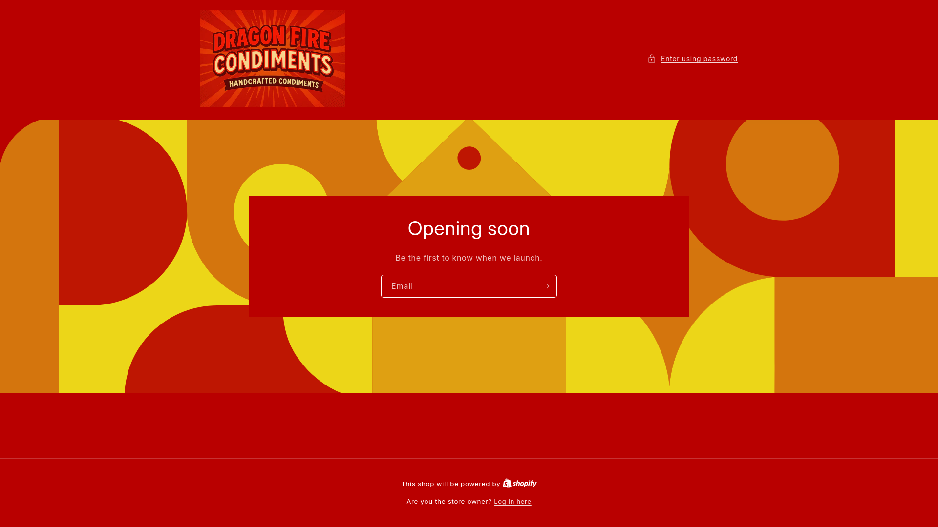 website screenshot of https://dragonfirecondiments.com/