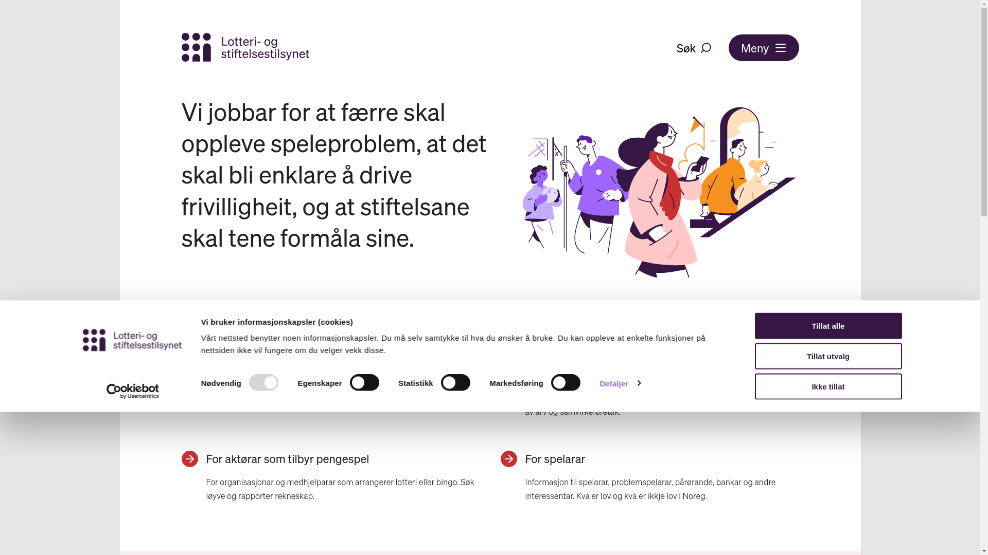 website screenshot of https://lottstift.no/