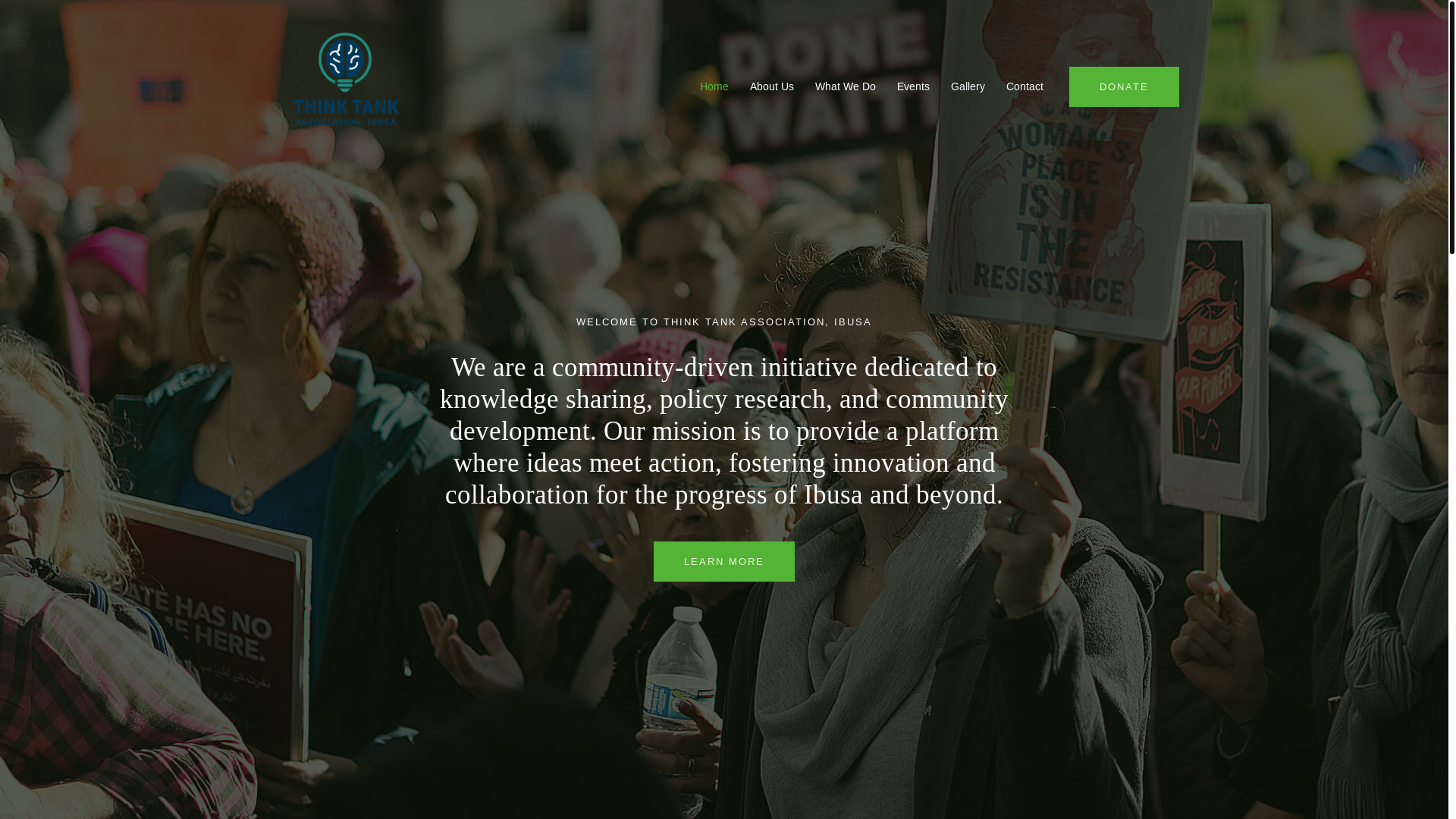 website screenshot of https://thinktankibusa.org/