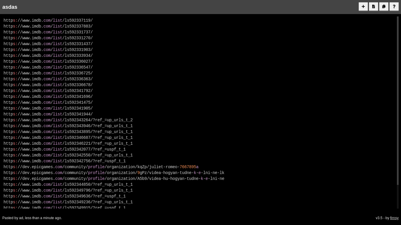 website screenshot of https://paste.firnsy.com/paste/57a2T5sMdBu