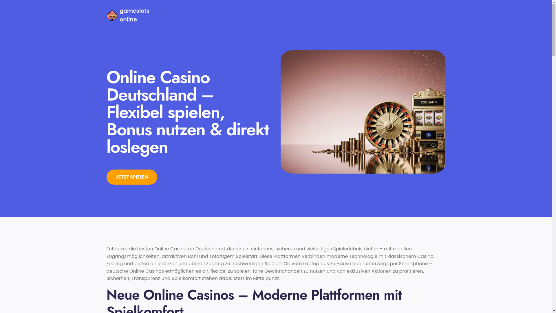 website screenshot of https://gameslots-online.net/