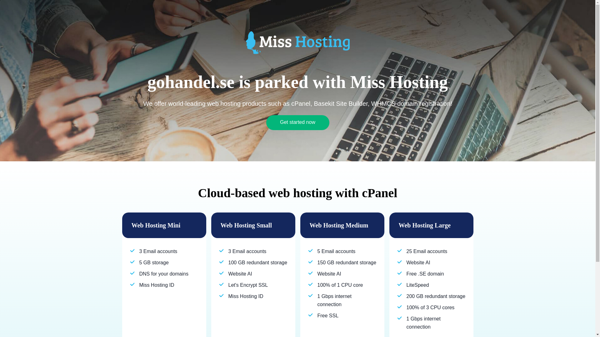 website screenshot of https://gohandel.se/