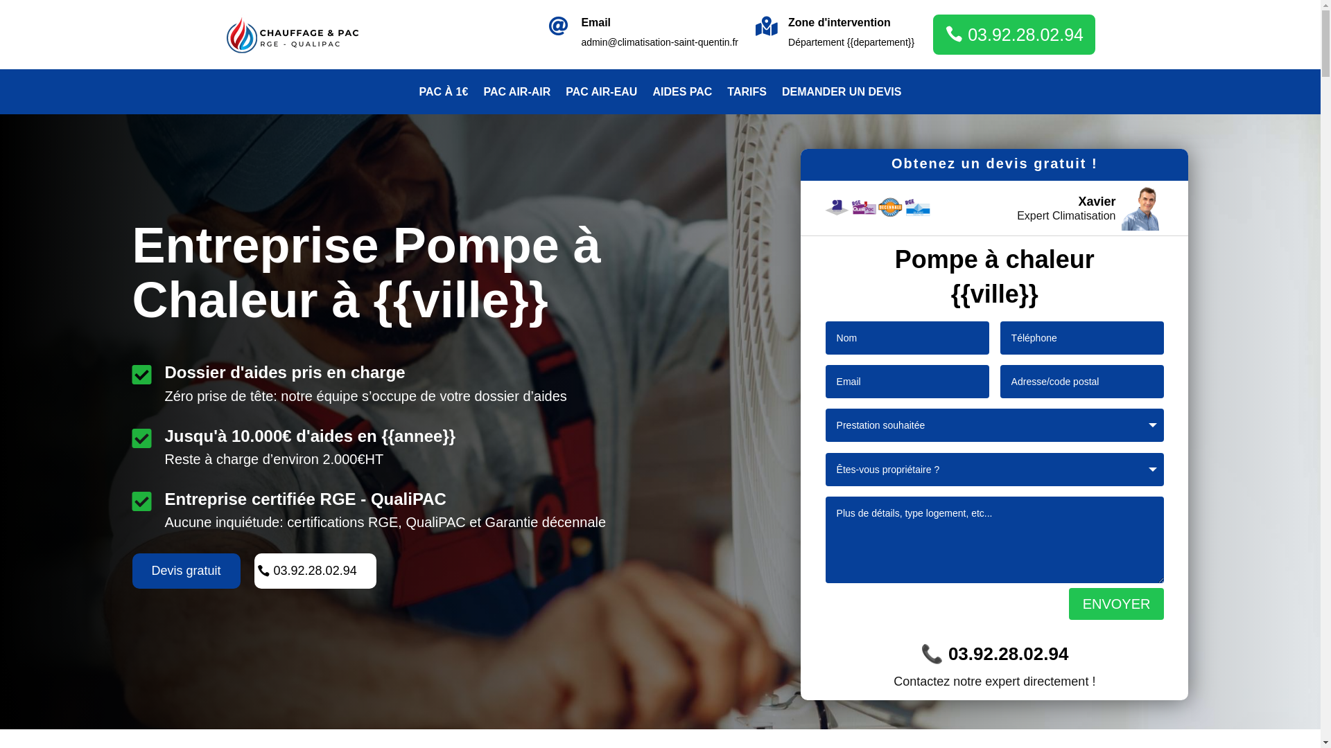 website screenshot of https://chauff-et-pac.fr/