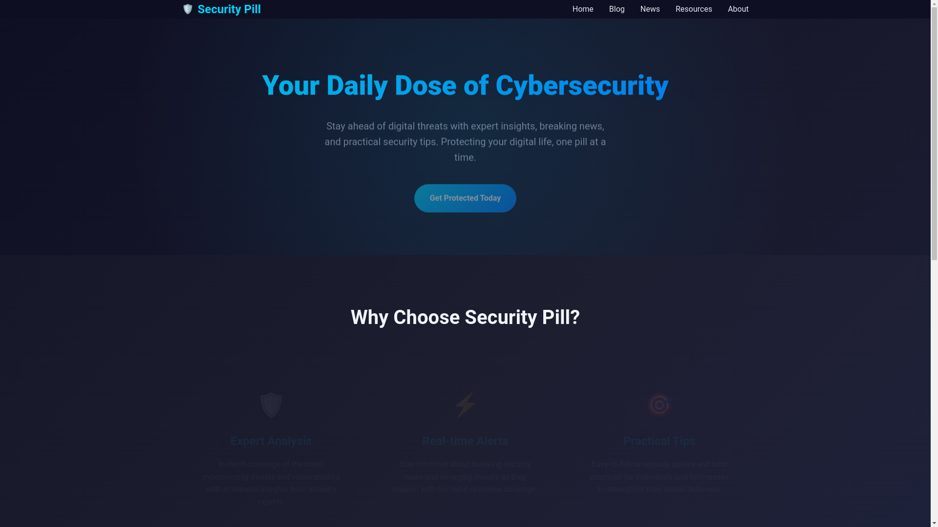 website screenshot of https://security-pill-website.pages.dev/