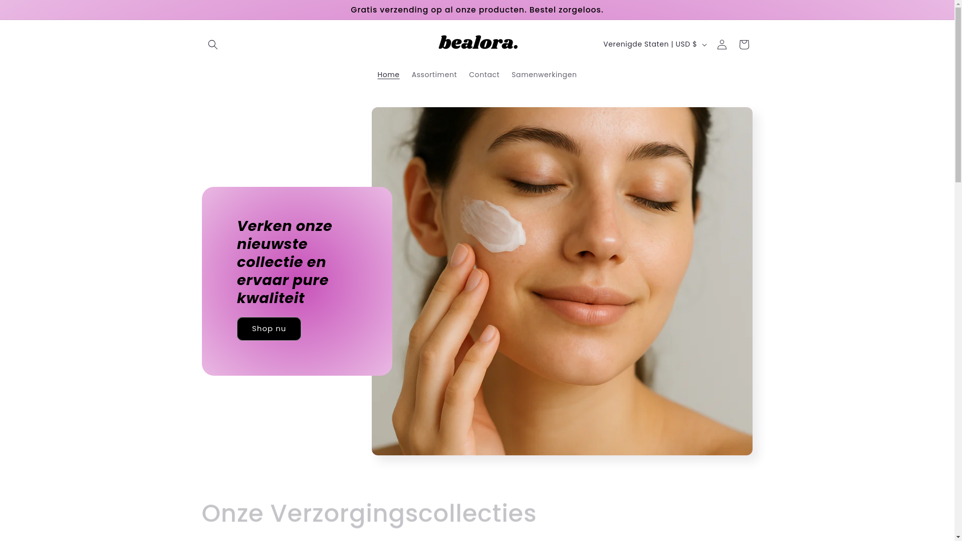 website screenshot of https://bealora.nl/