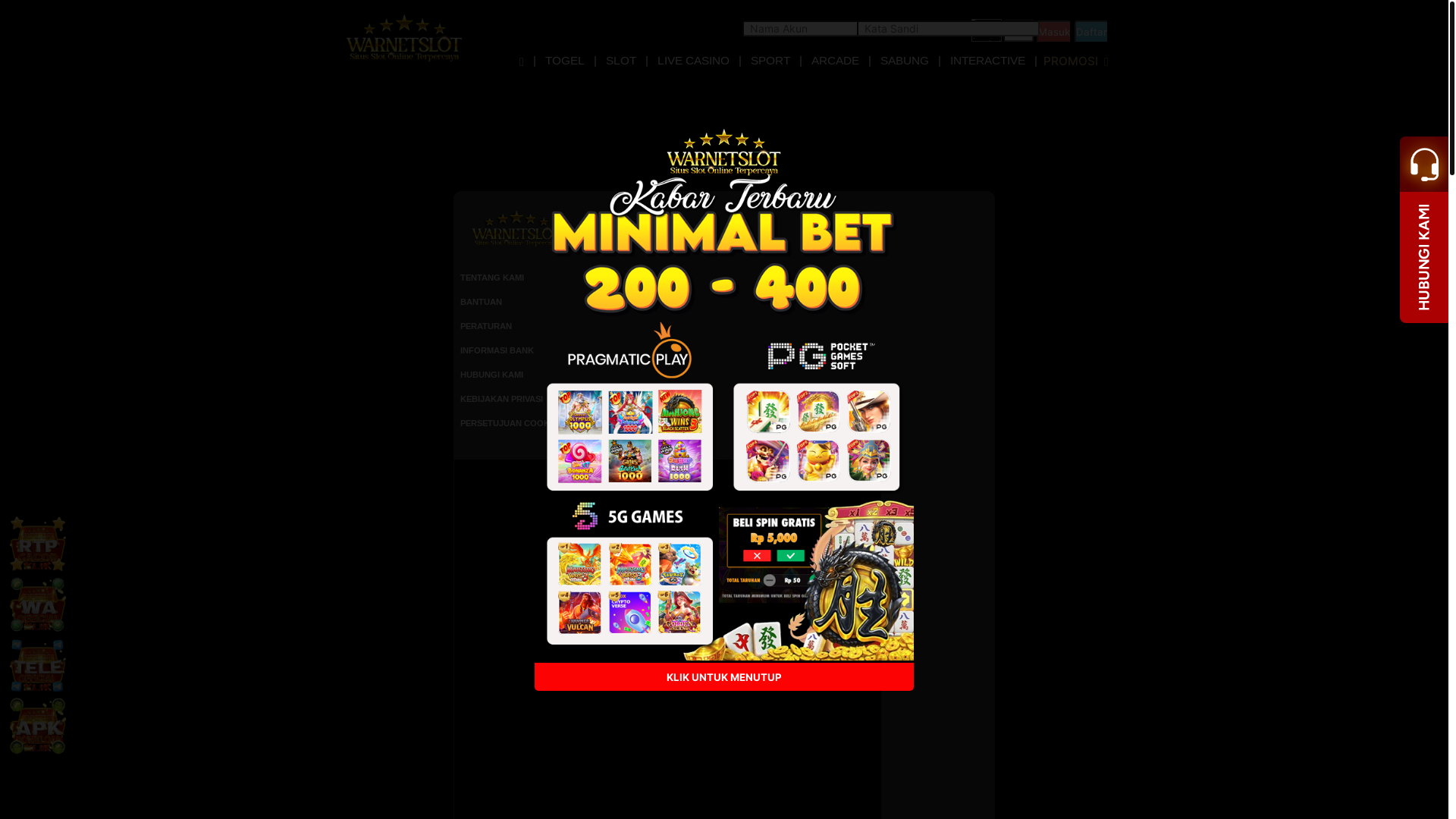 website screenshot of https://warnetslotvip07.site/