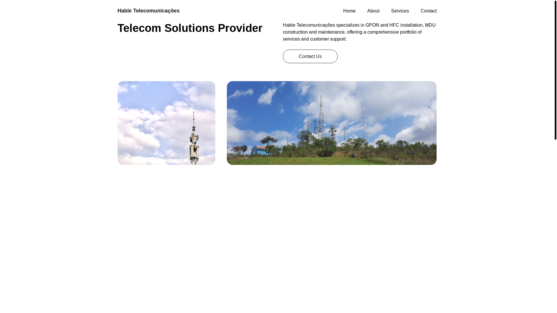 website screenshot of https://habletelecomunicacoes.com.br/