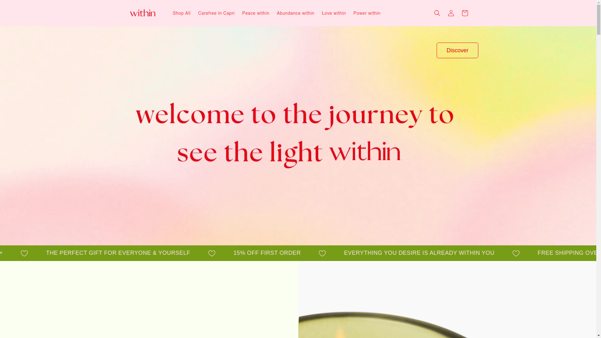 website screenshot of https://withincandle.com/