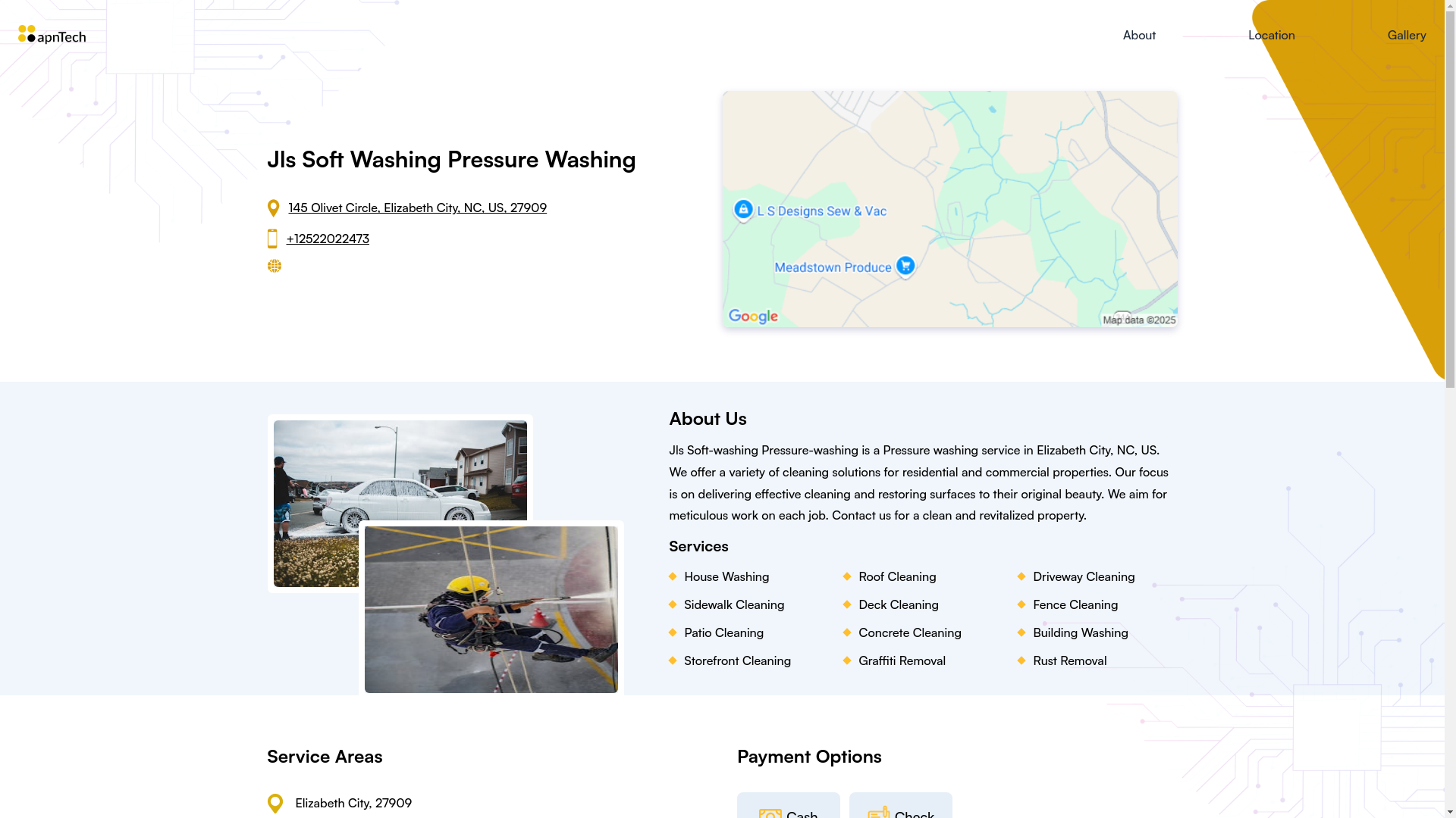 website screenshot of https://jlssoft-washingpressure-washing.online/