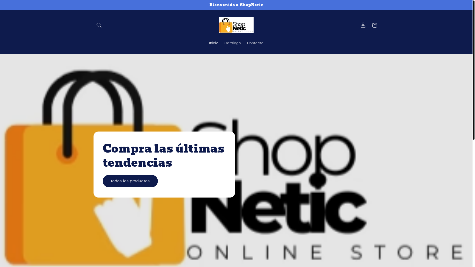 website screenshot of https://shopneticec.store/