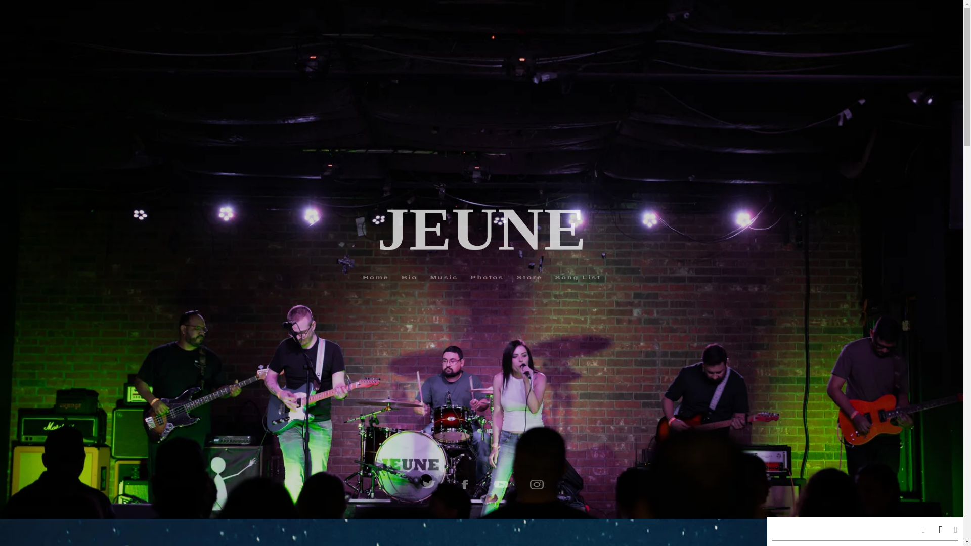 website screenshot of https://jeuneband.com/