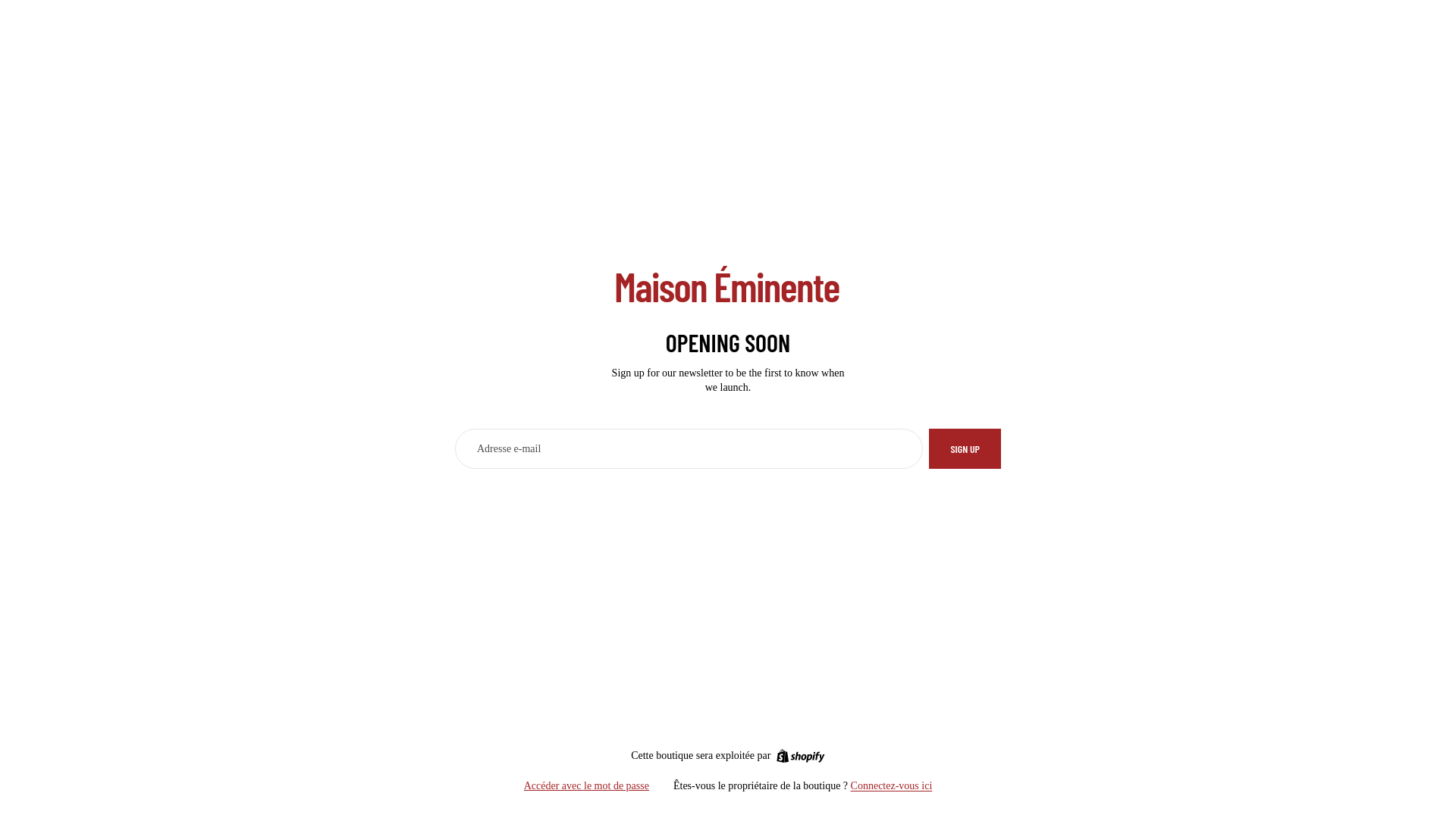 website screenshot of https://maisoneminente.fr/