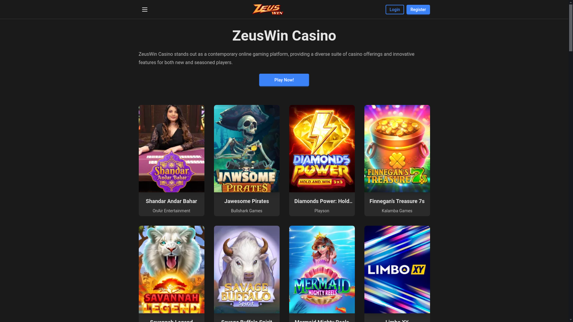 website screenshot of https://zeuswin-casino-com.pages.dev/
