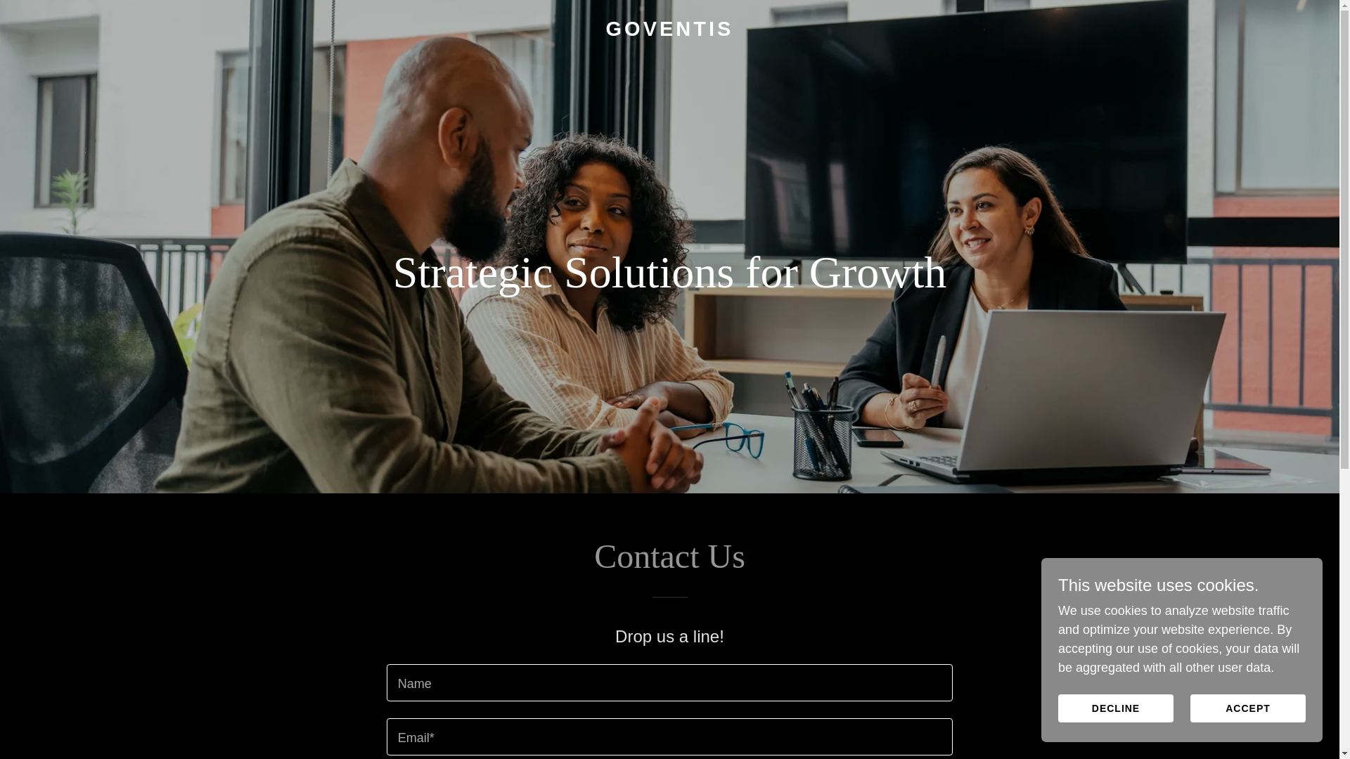 website screenshot of https://goventis.co.uk/