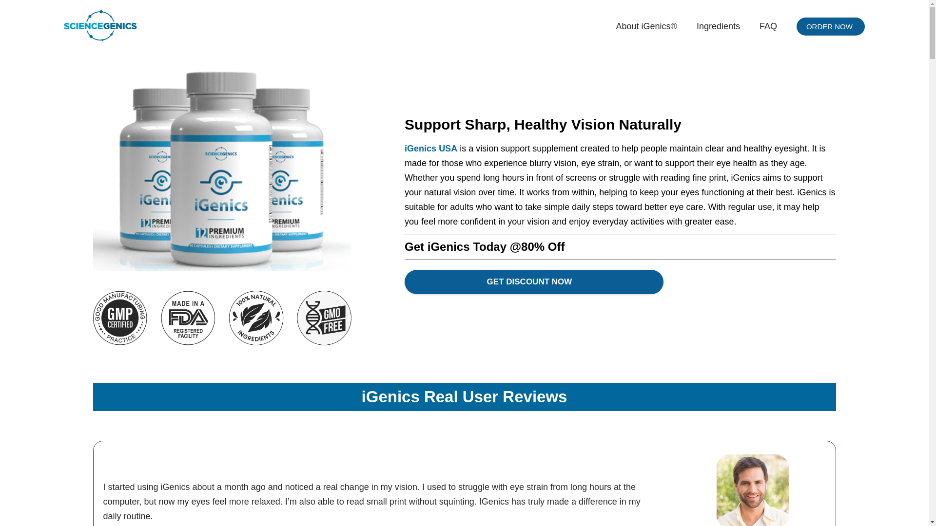 website screenshot of http://igenics-usa.us/