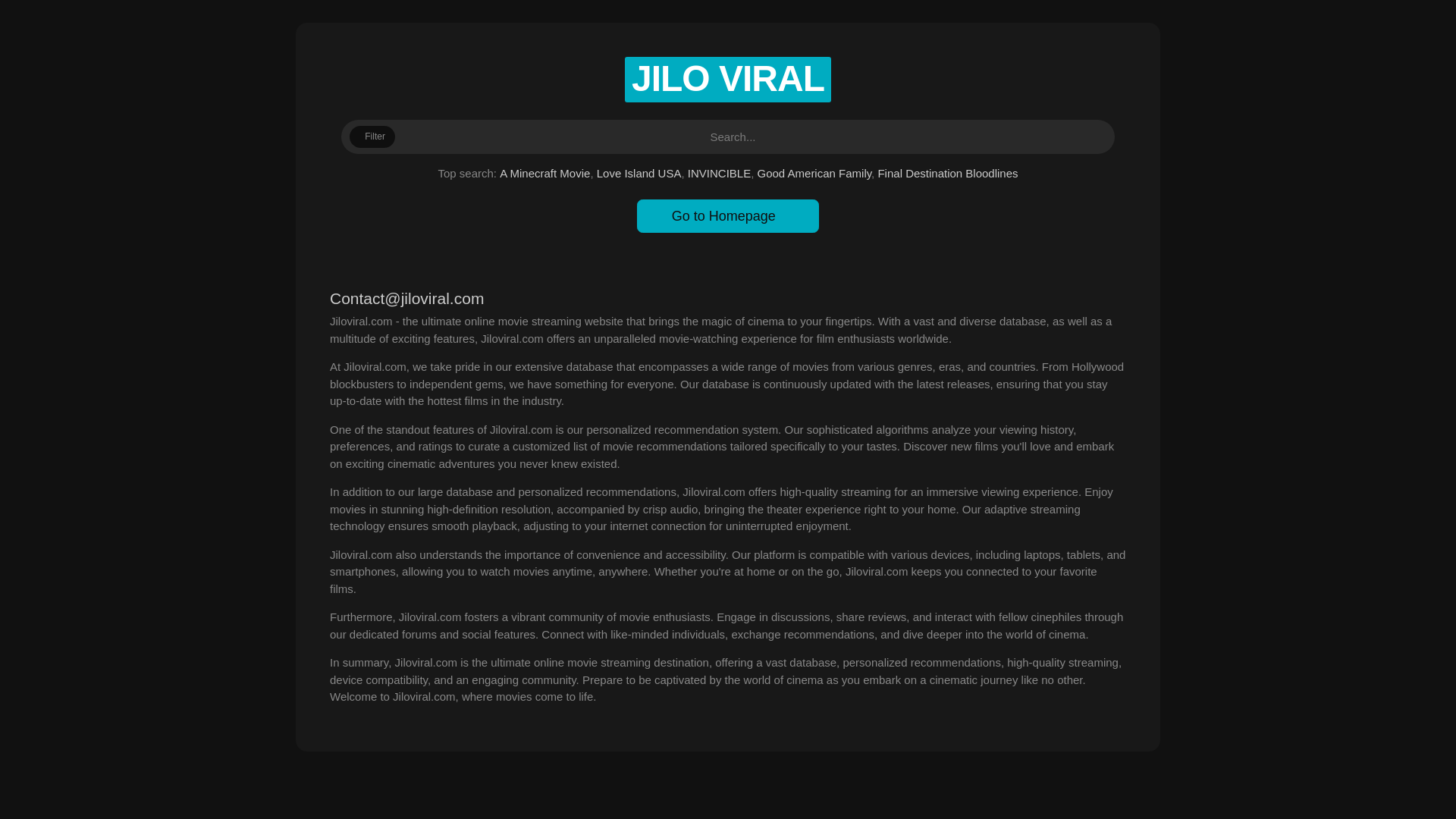 website screenshot of https://jiloviral.us/