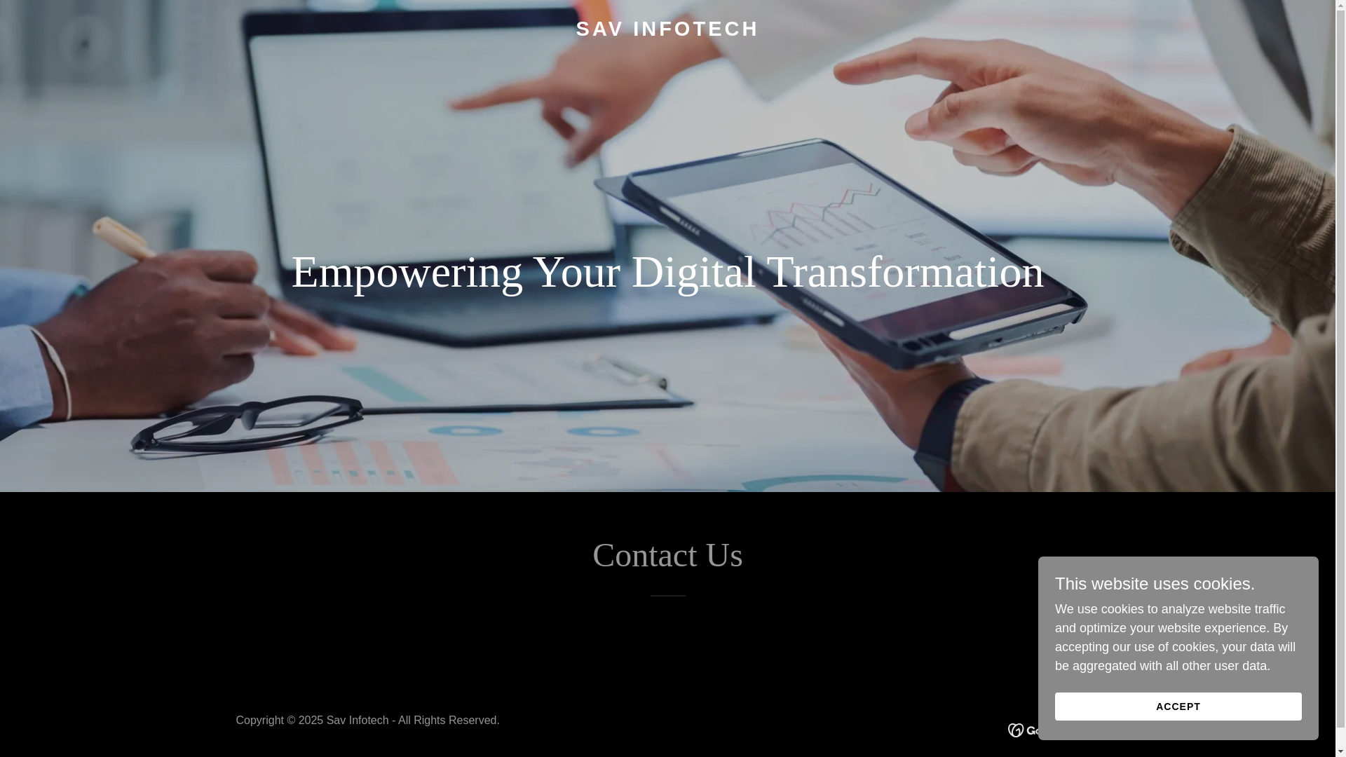 website screenshot of https://savinfotech.in/