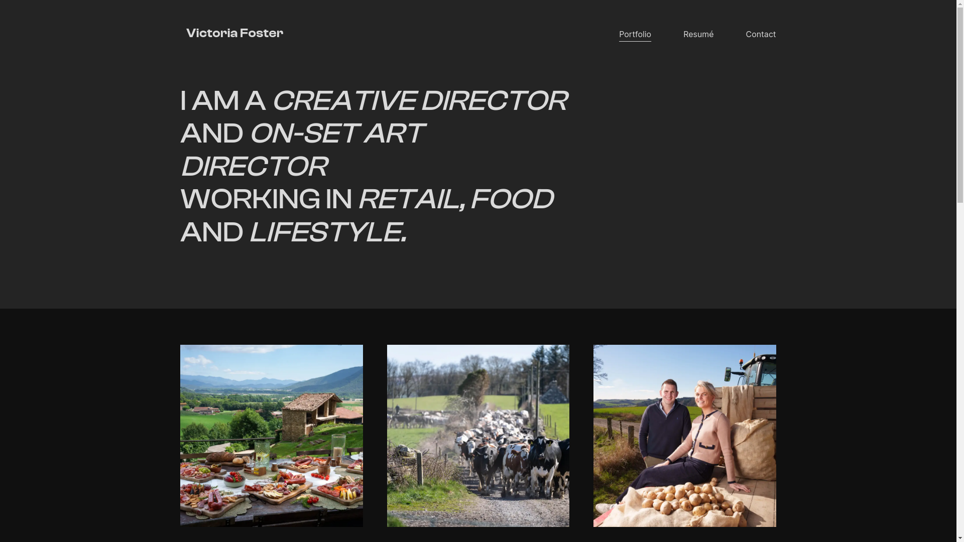 website screenshot of https://vickifoster.net/