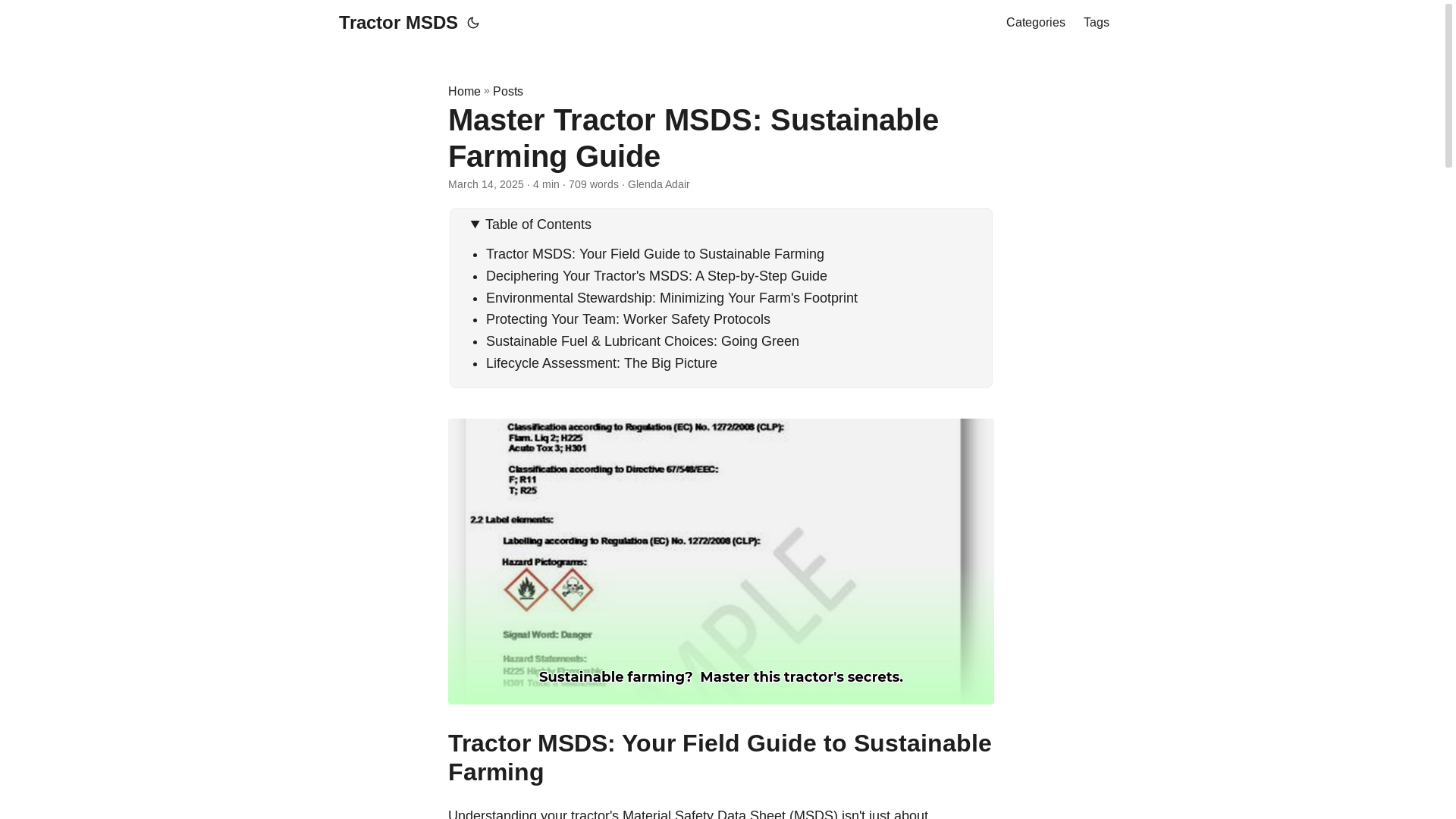 website screenshot of https://tractor-msds.pages.dev/