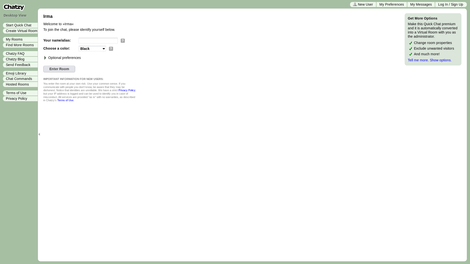 website screenshot of https://chatzy.com/76362208391189
