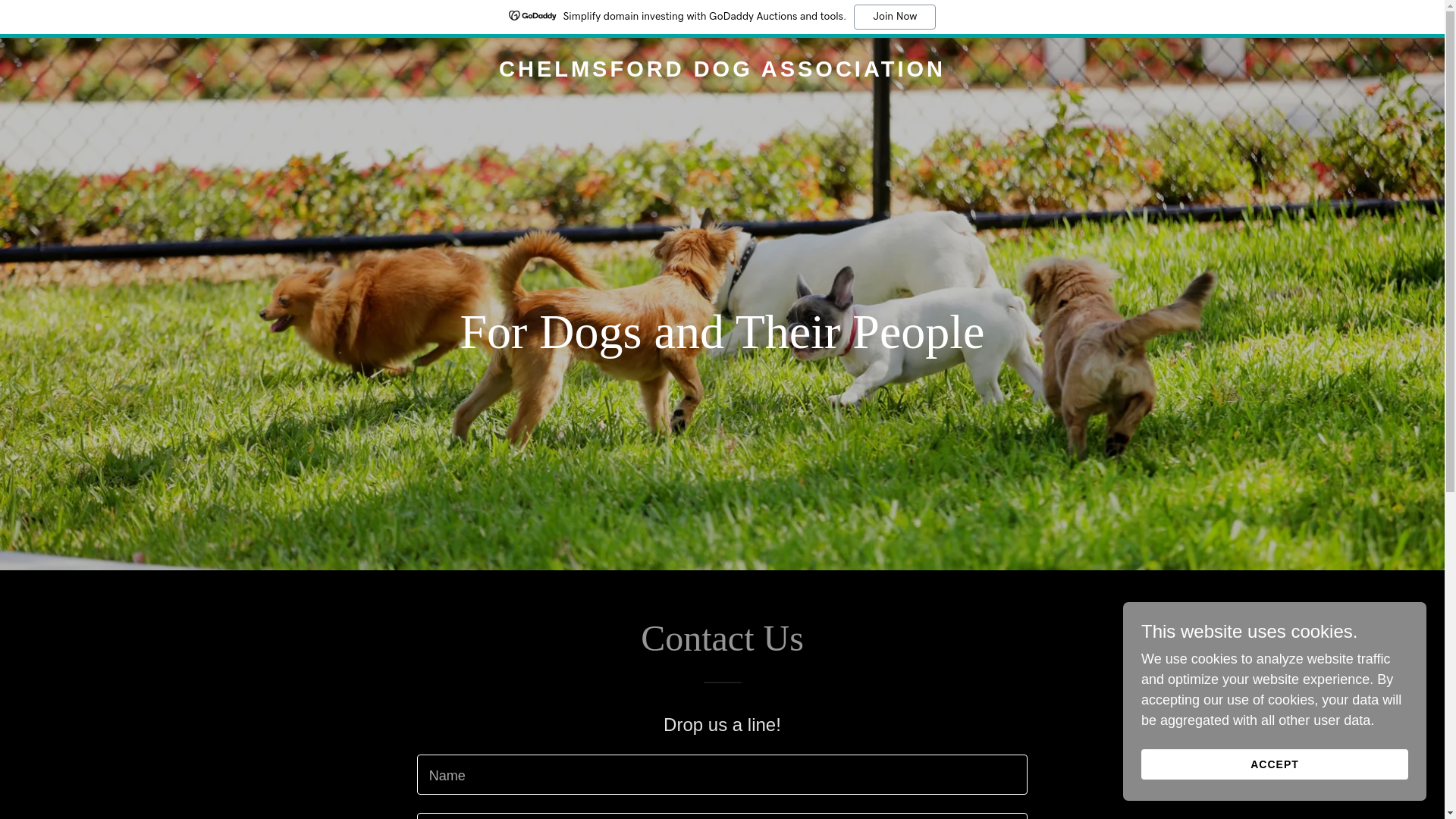 website screenshot of https://thechelmsforddogassociation.org/