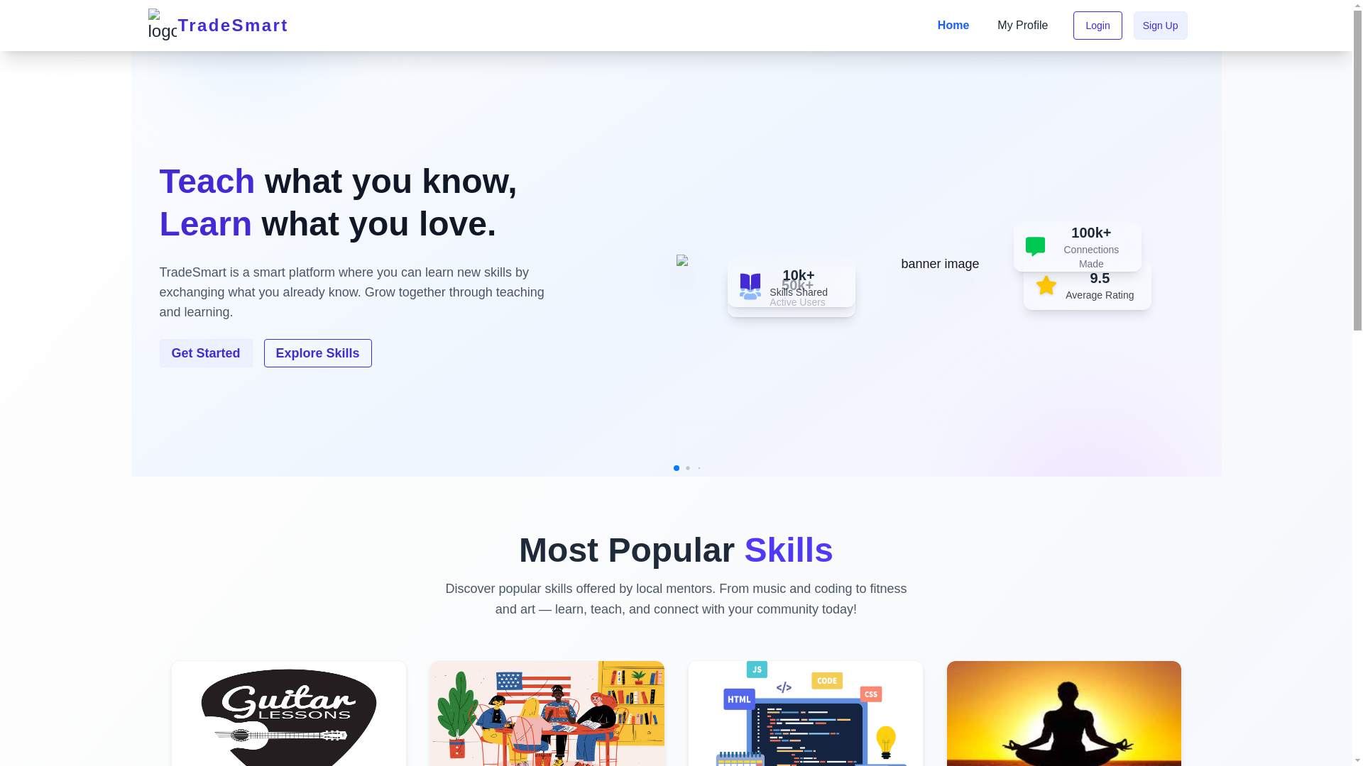 website screenshot of https://trade-smart.pages.dev/