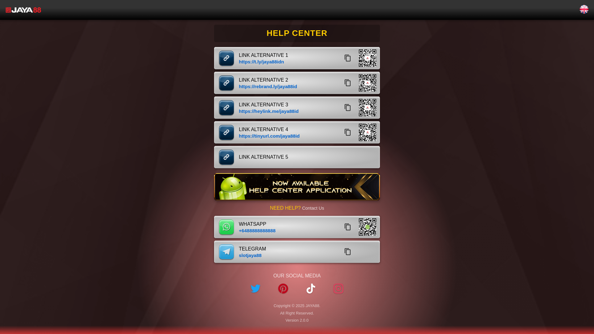 website screenshot of https://jaya88helpb.com/